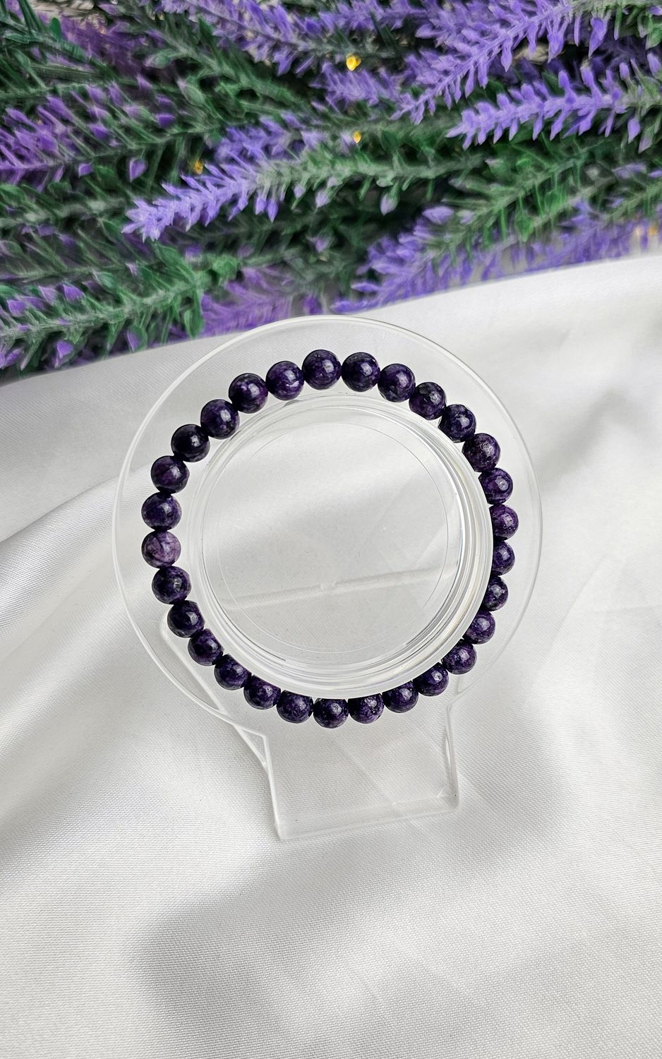 Elastic Bracelet in Charoite (6mm)