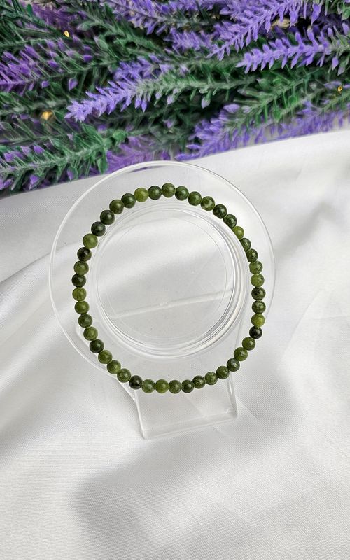 Elastic Bracelet in Nephrite (4mm)