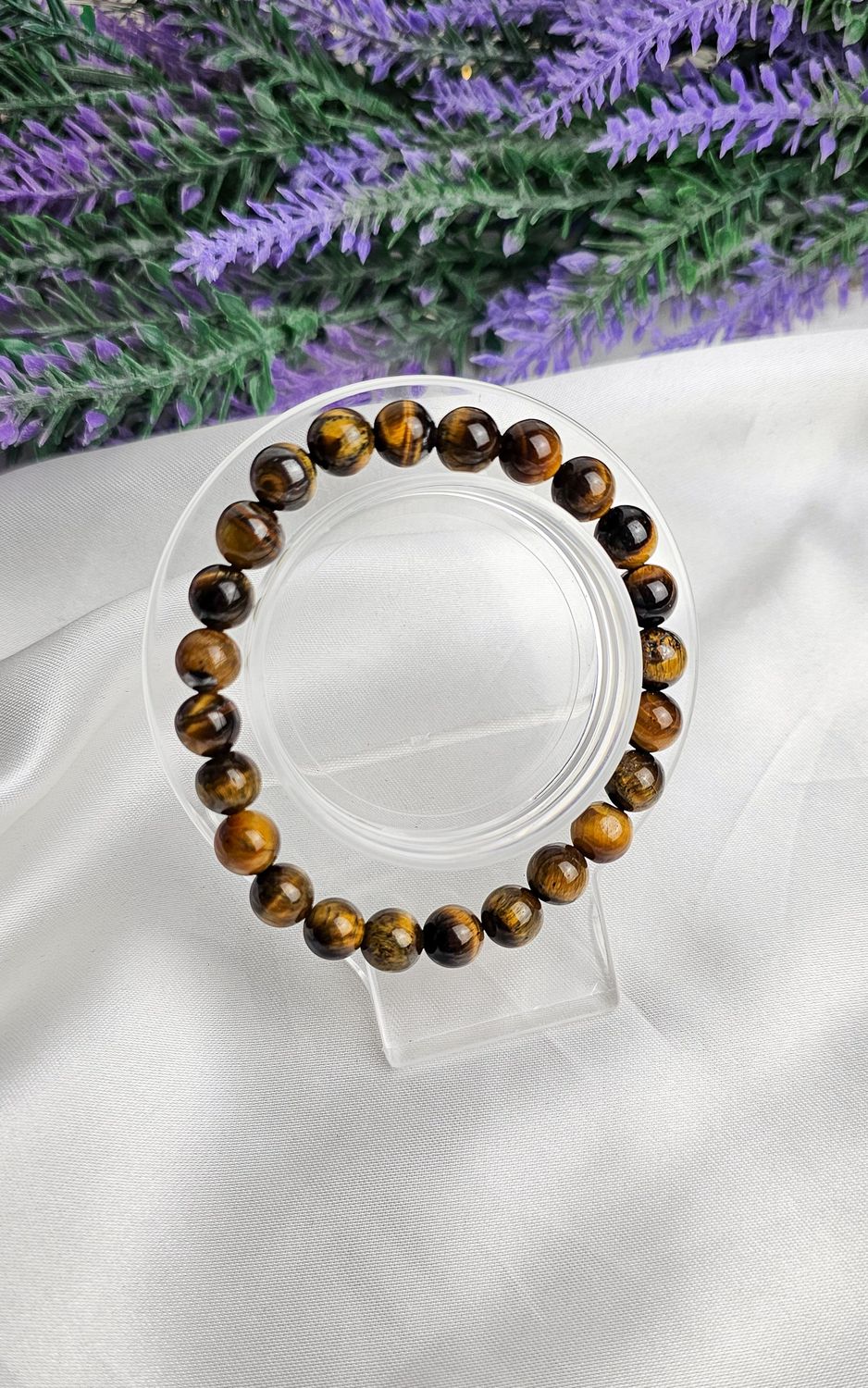 Elastic Bracelet in Tiger Eye (8mm)
