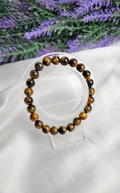 Elastic Bracelet in Tiger Eye (8mm)