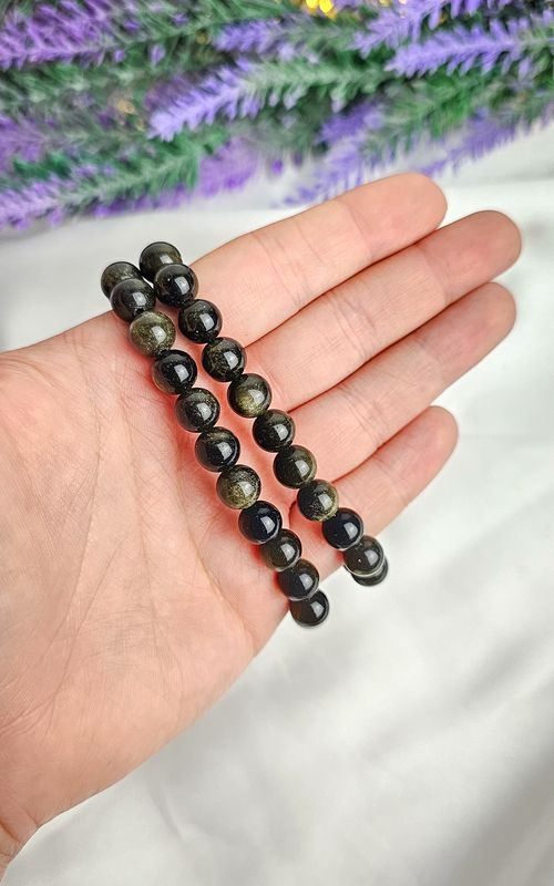 Elastic Bracelet in Golden Obsidian (8mm)