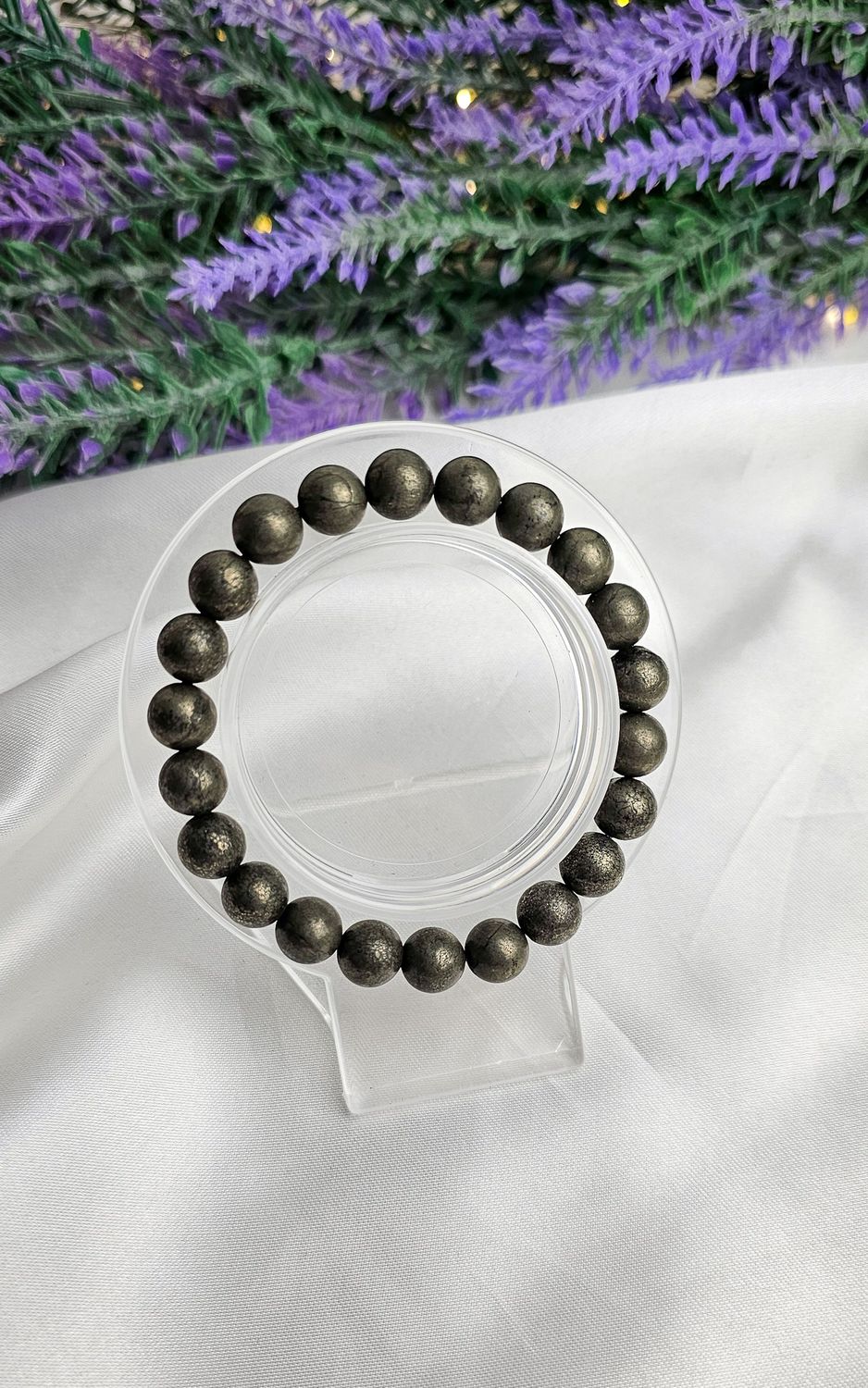 Elastic Bracelet in Pyrite (8mm)