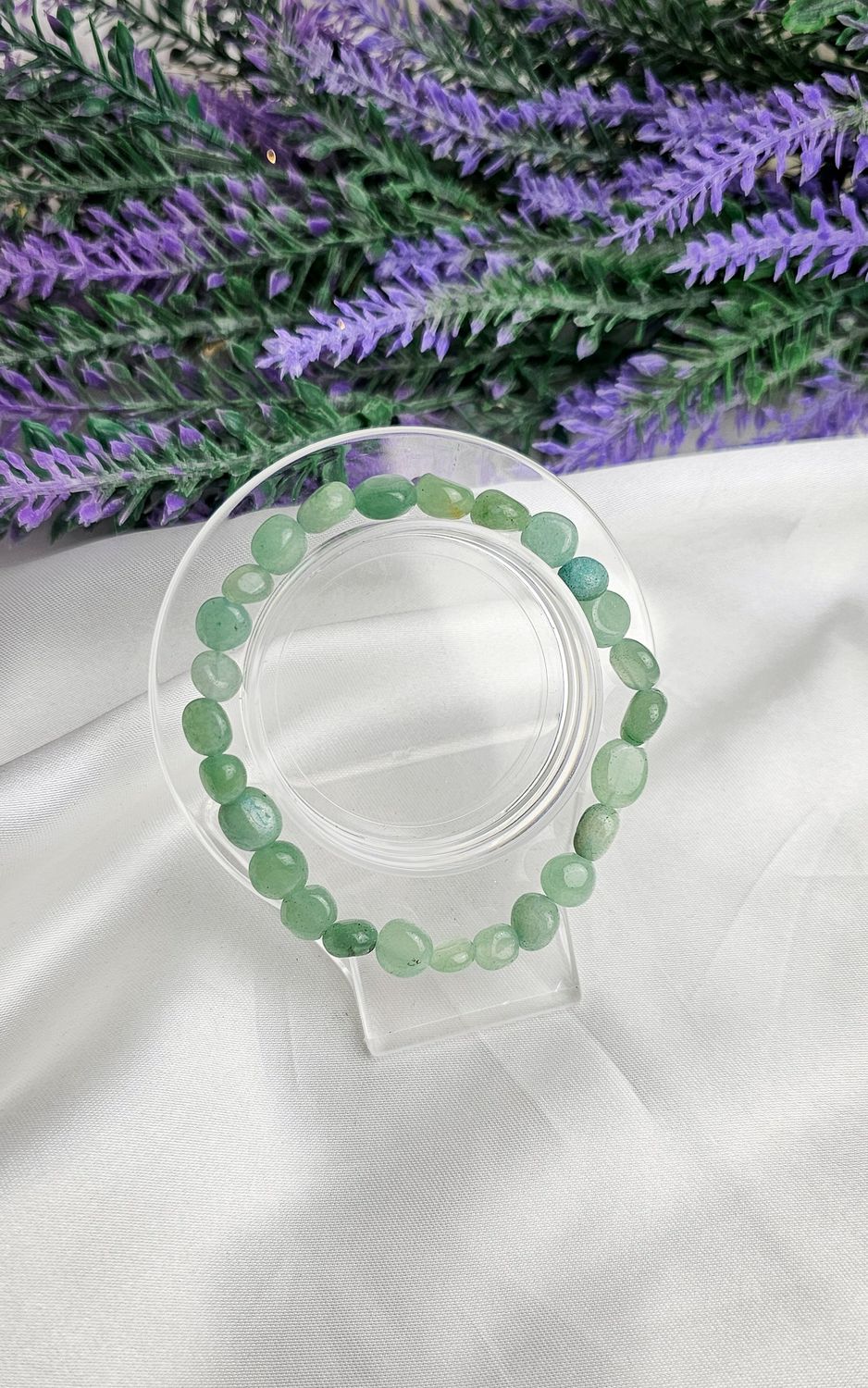 Elastic Bracelet NUGGET in Green Adventurine