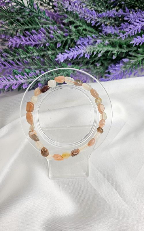 Elastic Bracelet NUGGET with Moonstone Mix