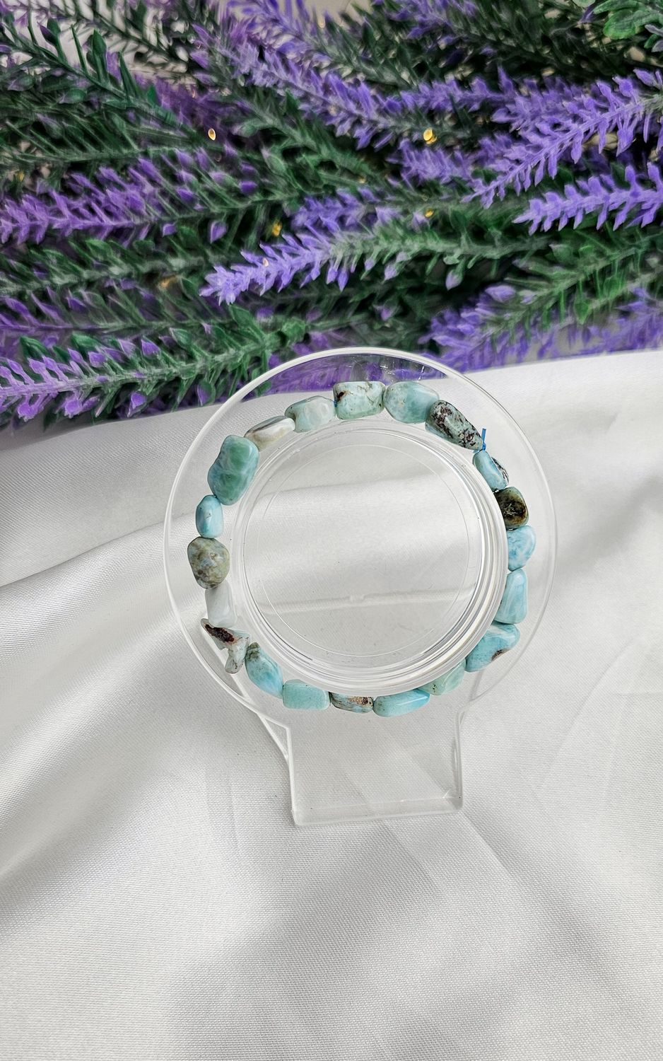 Elastic Bracelet NUGGET in Larimar