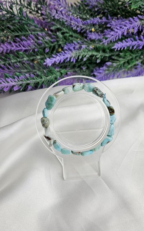Elastic Bracelet NUGGET in Larimar