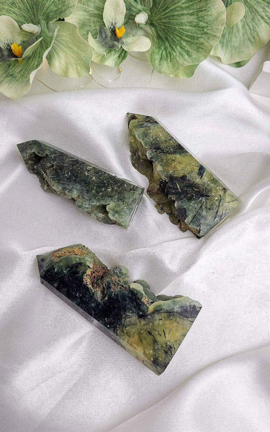 Prehnite Druzy Tower