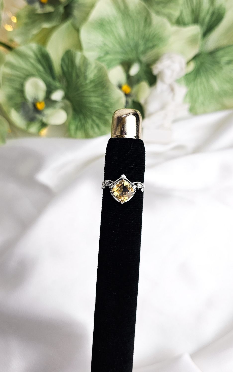 Adjustable Tiara Ring in Citrine Quartz n.2 (FROM SIZE 12)