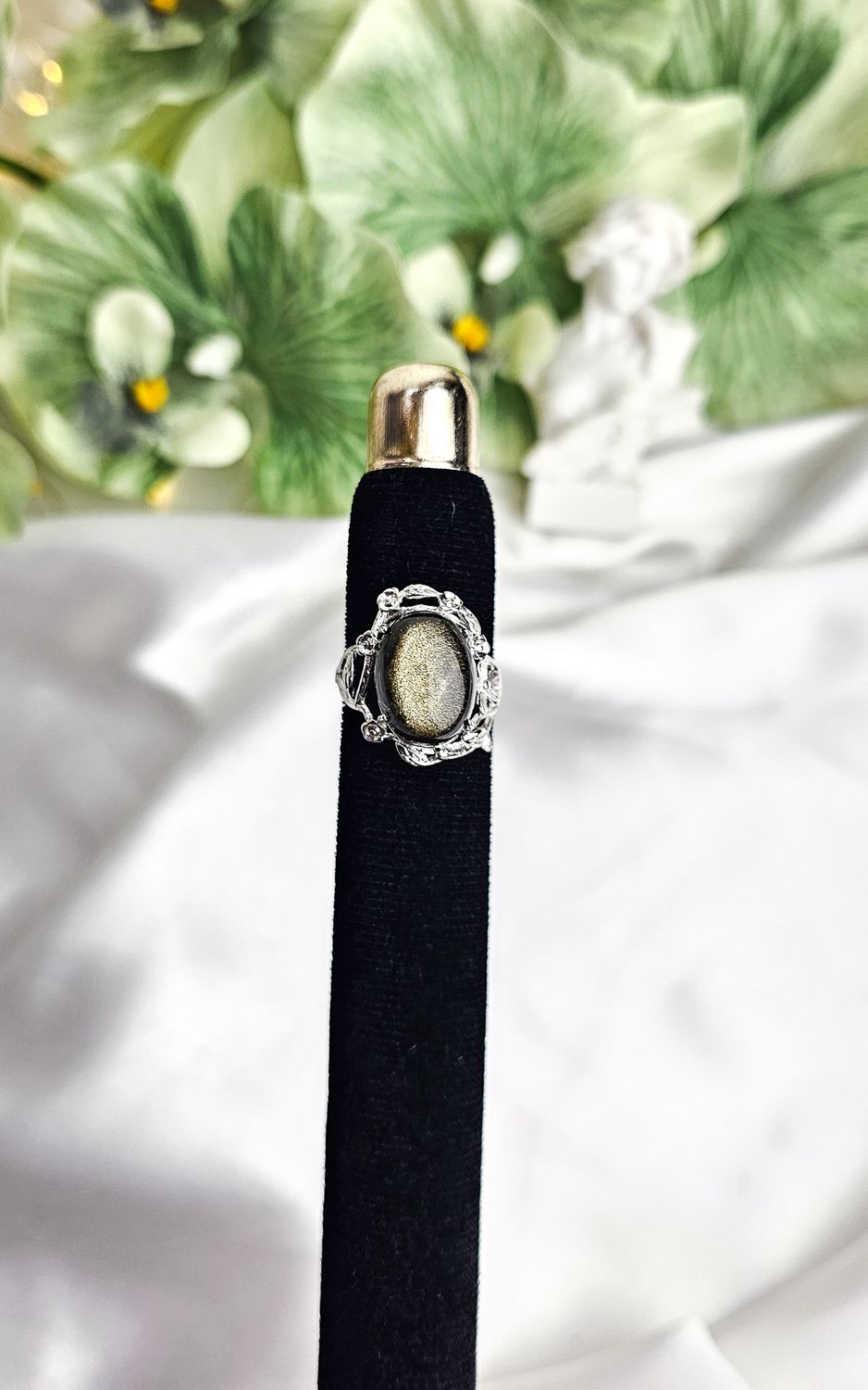 Adjustable Ring in Golden Obsidian (FROM SIZE 14)