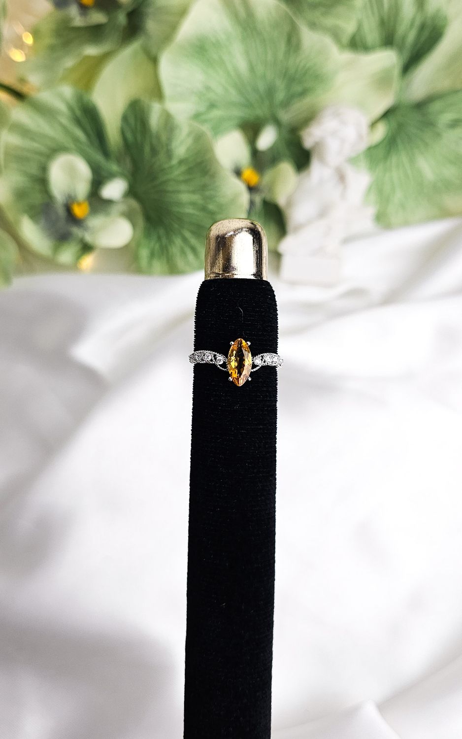 Adjustable Tiara Ring in Citrine Quartz n.1 (FROM SIZE 12)