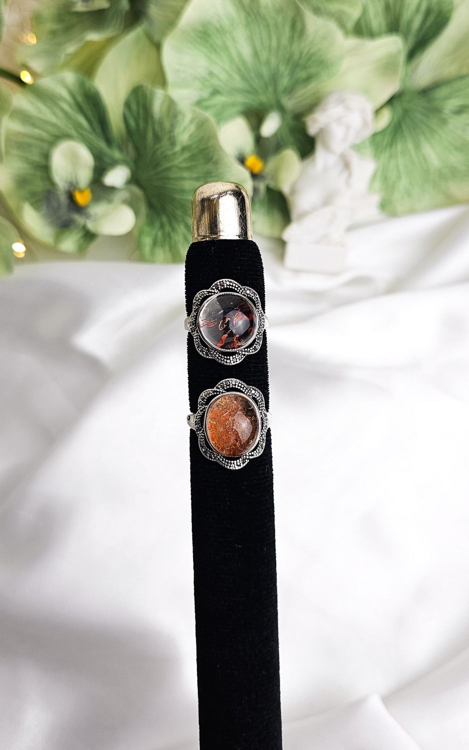 Adjustable Boho Ring in Garden Quartz (FROM SIZE 13)