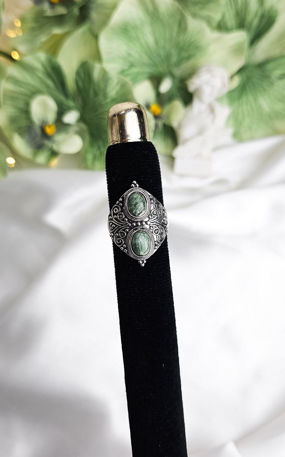 Adjustable Boho Ring in Double Seraphinite (FROM SIZE 16)