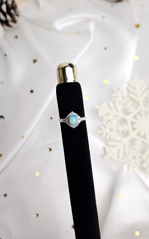 Adjustable Ring with Opal (FROM SIZE 13)