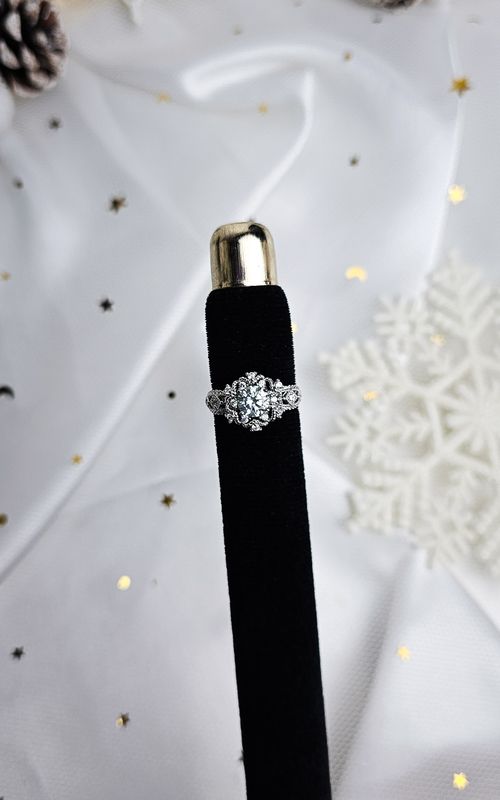 Adjustable Vintage Ring in Moissanite (FROM SIZE 10)