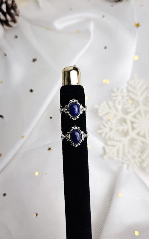 Adjustable Etnic Ring with Lapislazuli (FROM SIZE 13)