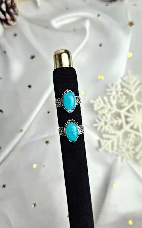 Adjustable Boho Ring in Amazonite (FROM SIZE 13)