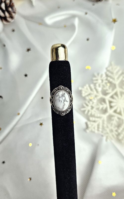 Adjustable Boho Ring in Howlite (FROM SIZE 13)