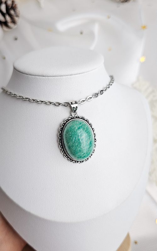 Etnic Necklace in Amazonite n.1