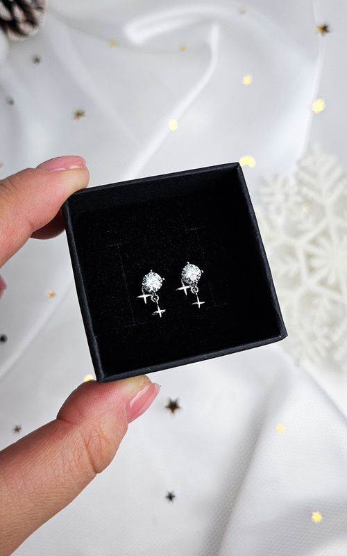 Earrings in Moissanite (s925)