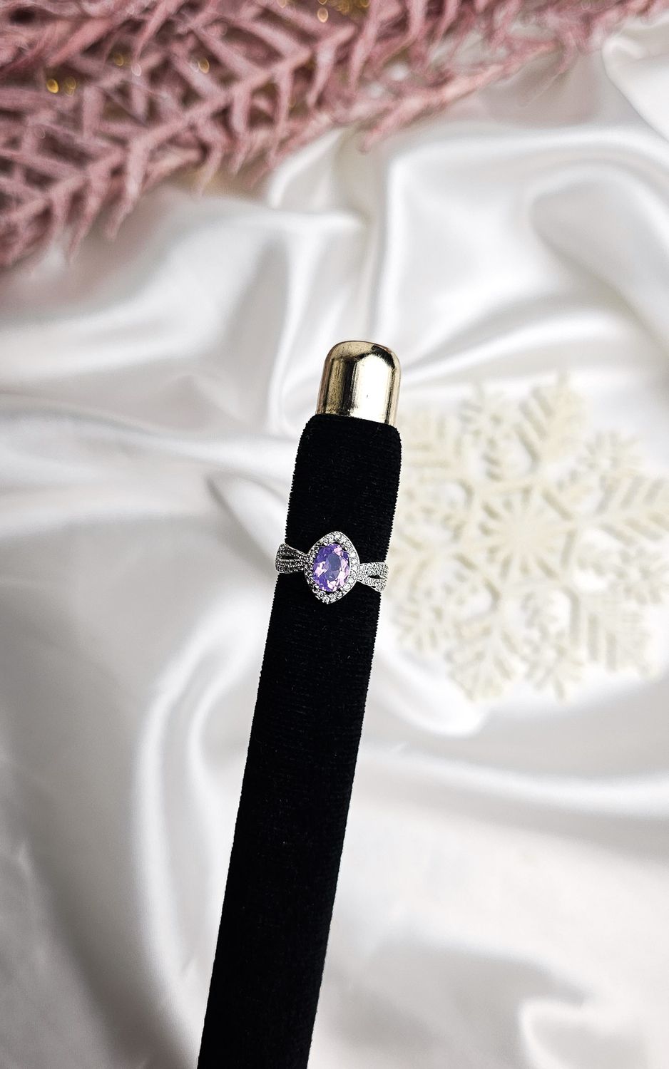 Adjustable Ring in Lavander Quartz (FROM SIZE 12)