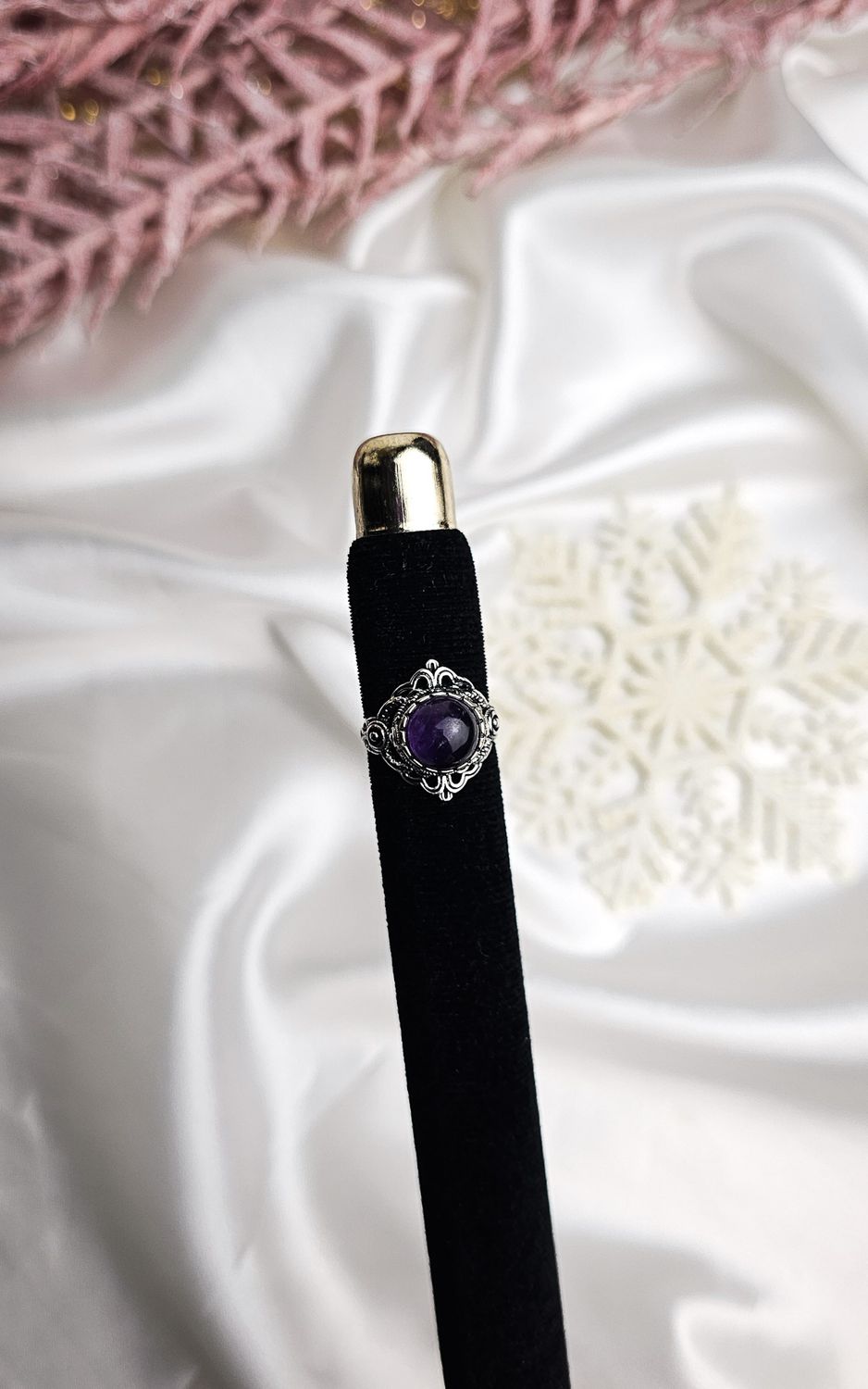 Adjustable Boho Ring in Amethyst (FROM SIZE 12)