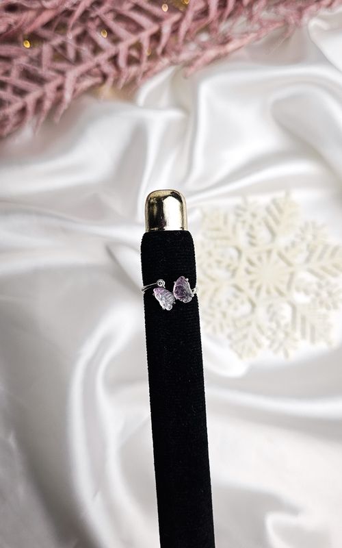 Adjustable Ring with Butterfly in Fluorite (FROM SIZE 12)