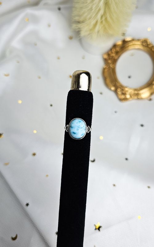 Adjustable Ring in Larimar n.2 (FROM SIZE 11)