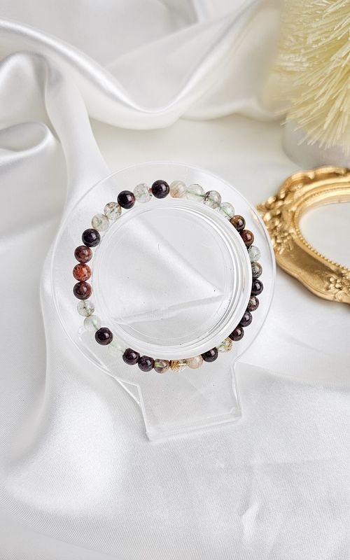 Elastic Bracelet in Garden Quartz (6mm)