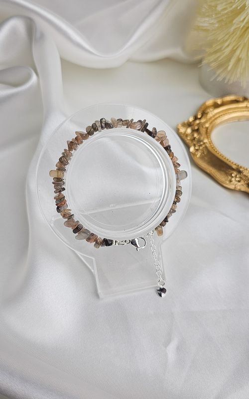 Bracelet with Chips in Black Moonstone