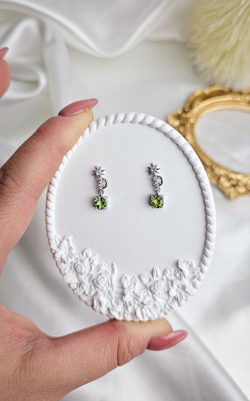 Earrings in Peridot