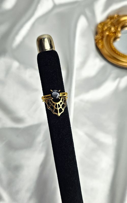 Set 2 Rings in Black Spinel (SIZE 18/20)