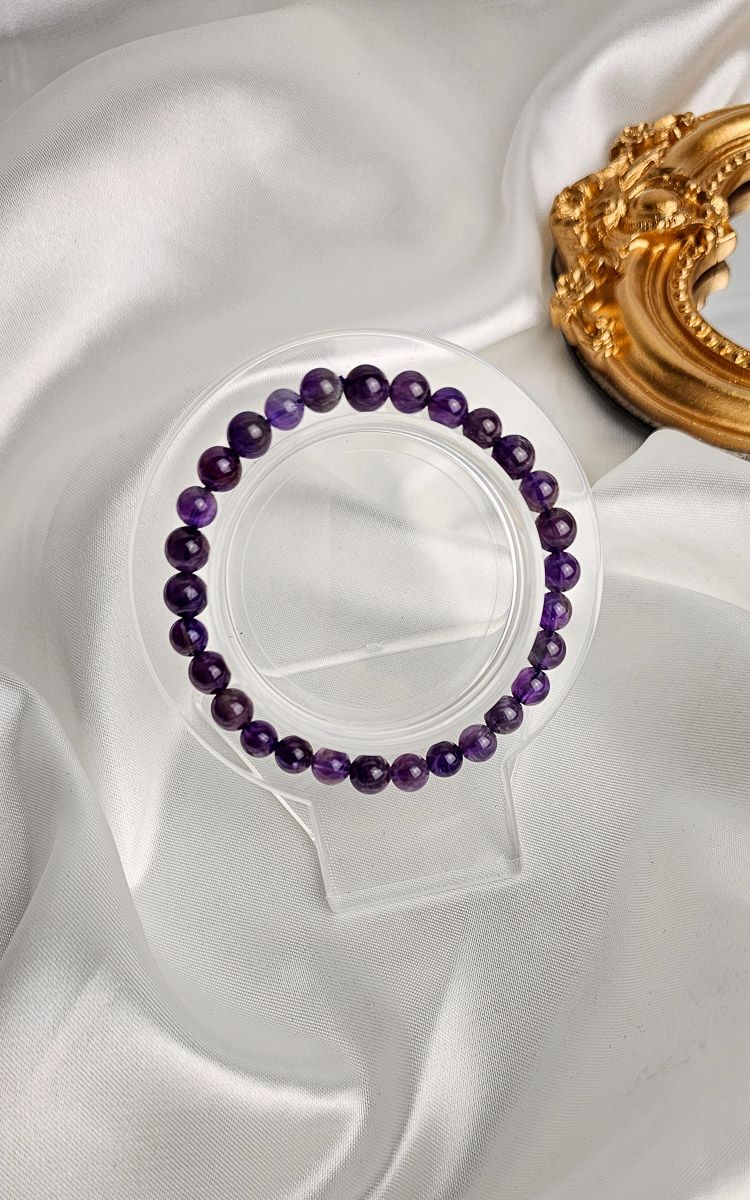 Elastic Bracelet in Amethyst (6mm)