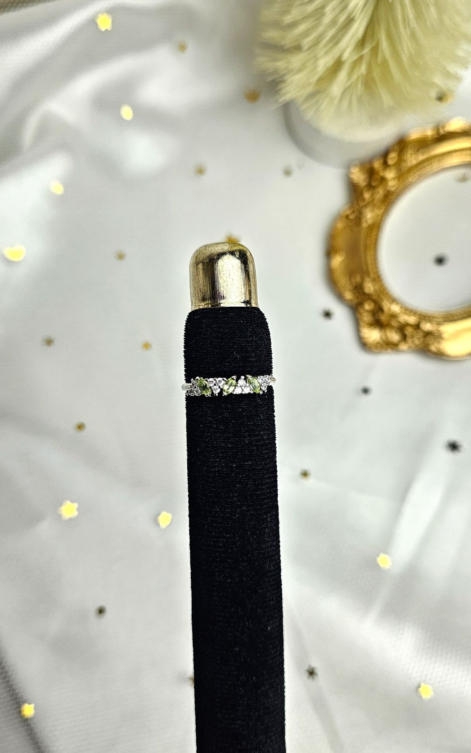 Adjustable Ring in Peridot (FROM SIZE 11)