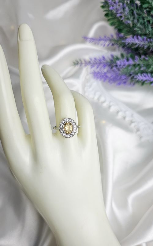 Adjustable Ring in Citrine Quartz (FROM SIZE 14)