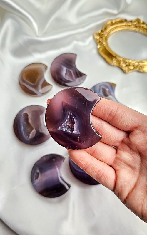 Druzy Agate Moon