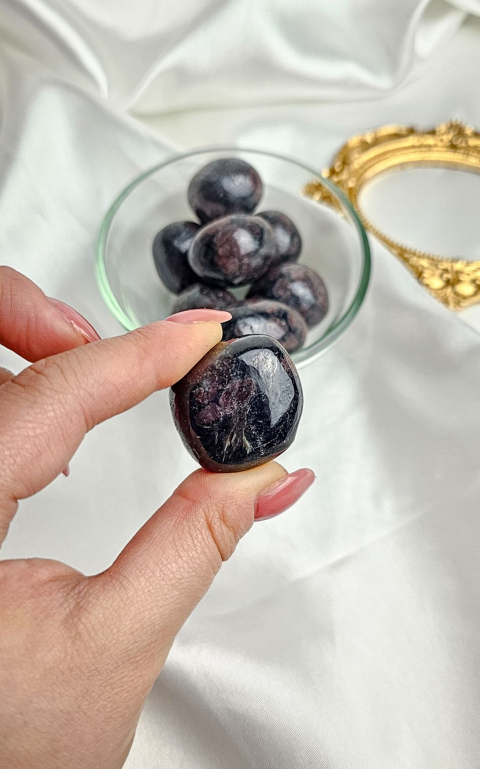 Garnet and Astrophyllite Tumbled