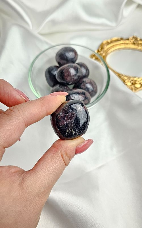 Garnet and Astrophyllite Tumbled