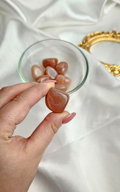 Peach Moonstone Tumbled