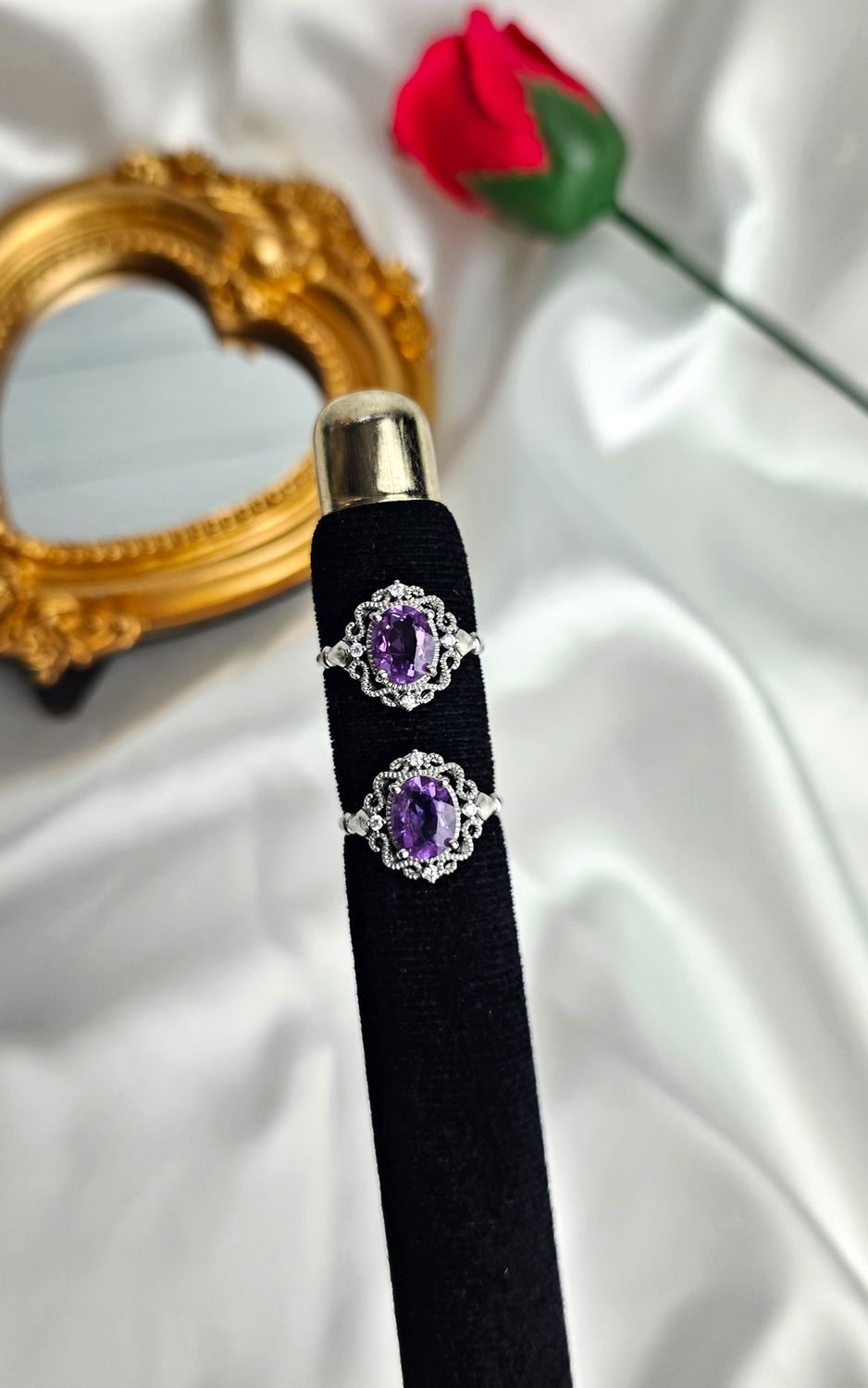 Adjustable Vintage Ring in Amethyst n.2 (FROM SIZE 12)