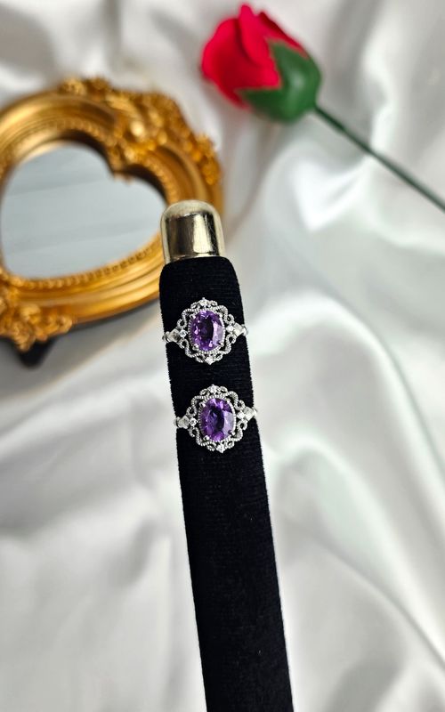 Adjustable Vintage Ring in Amethyst n.2 (FROM SIZE 12)