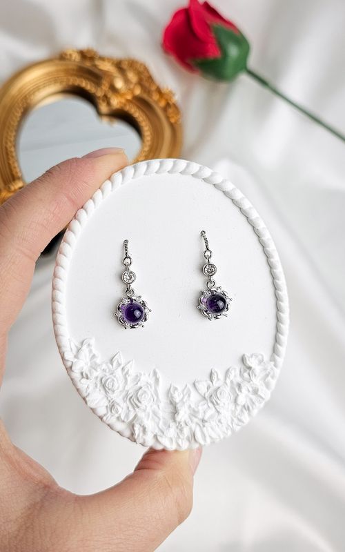 Earrings with Amethyst