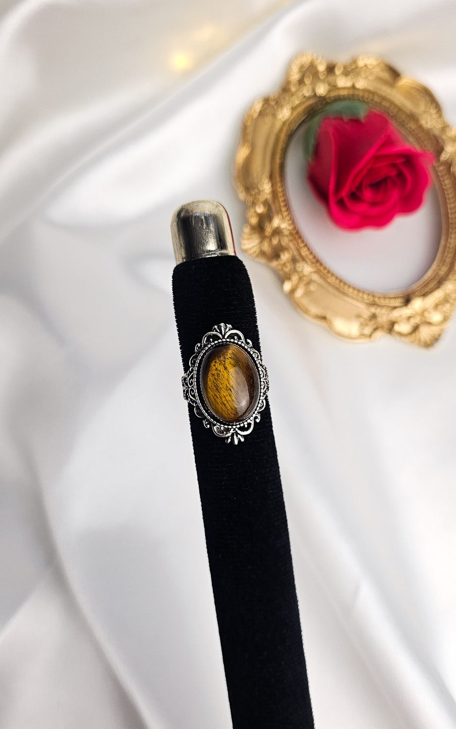 Adjustable Boho Ring in Tiger Eye (FROM SIZE 13)