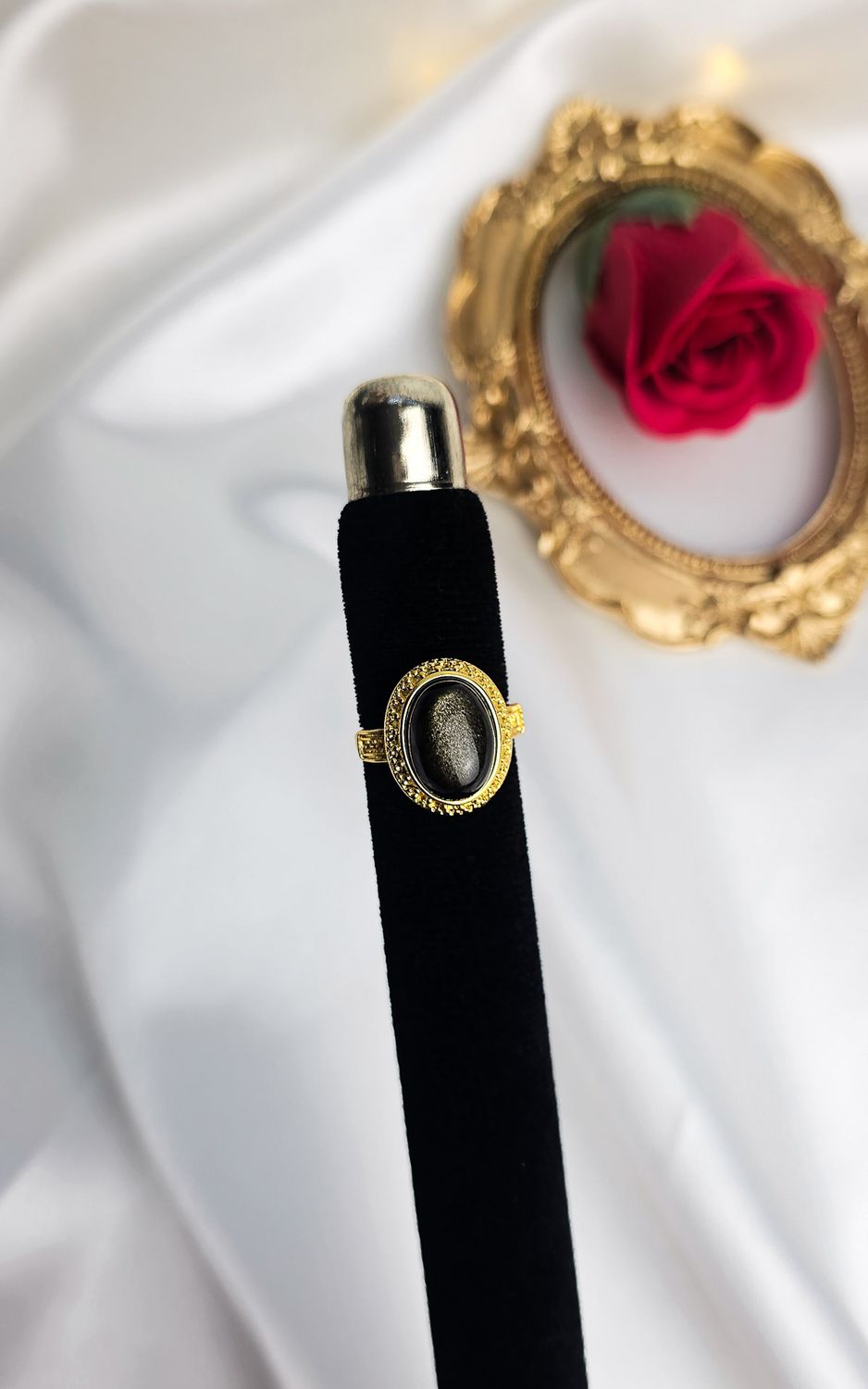 Adjustable Ring in Golden Obsidian (FROM SIZE 12)