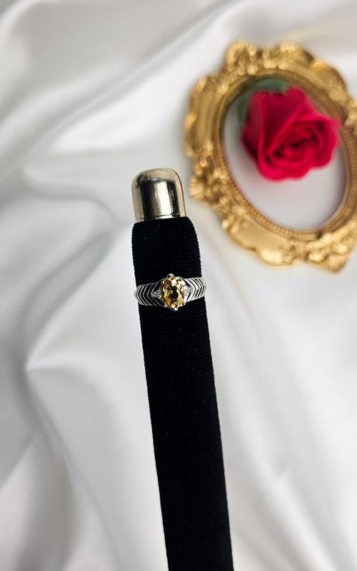 Adjustable Ring in Citrine Quartz (FROM SIZE 13)