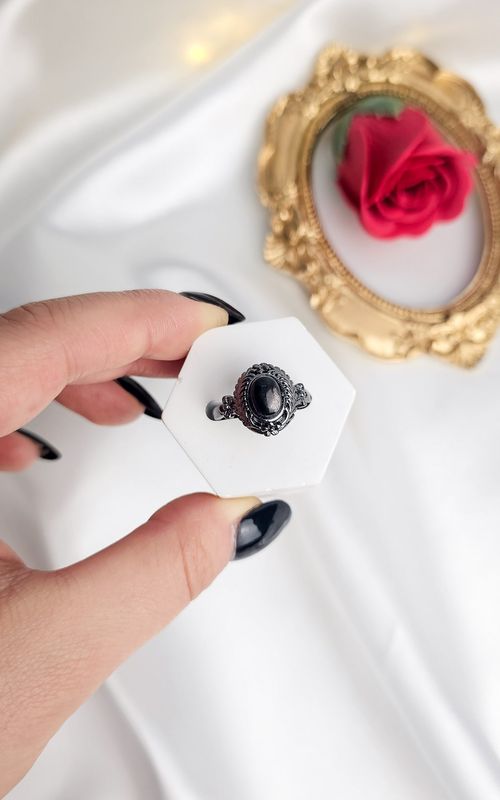 Adjustable Etnic Ring in Hyperstene (FROM SIZE 12)