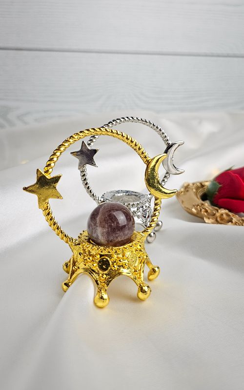 Sphere Holder with Moon and Star