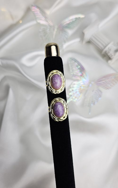 Adjustable Vintage Ring in Lepidolite (FROM SIZE 13)