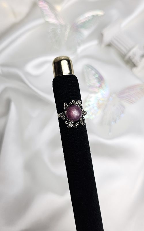 Adjustable Etnic Ring in Mica Lepidolite (FROM SIZE 9)