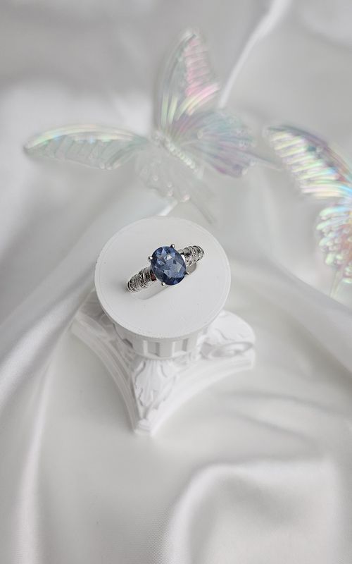 Adjustable Ring in Blue Fluorite (FROM SIZE 11)