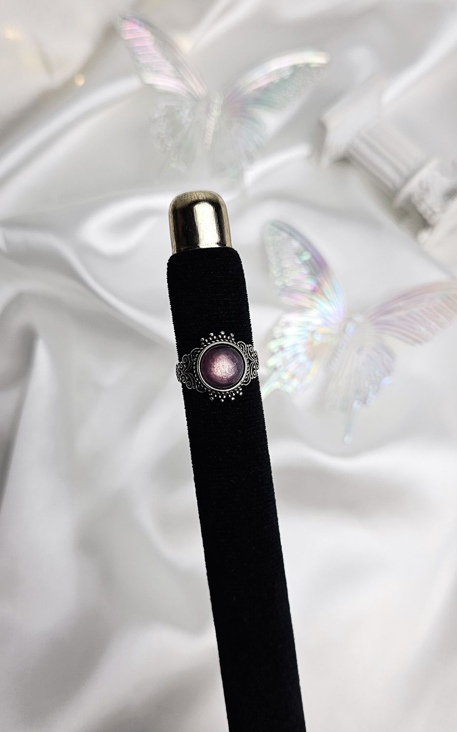 Adjustable Boho Ring in Mica Lepidolite (FROM SIZE 12)